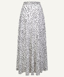 White Polka Dot Flared Skirt