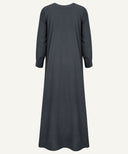 Charcoal Front Button Down A-line Abaya