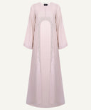 Crystal Pink Cove Cut Cardigan Abaya