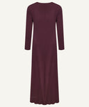 Burgundy Long Sleeve Maxi Slip Dress
