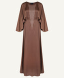 Mocha Draped Waist Kaftan