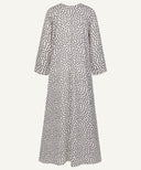 Bow Print Button-Down A-Line Abaya