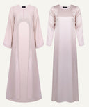 Crystal Pink Cove Cut Cardigan Abaya