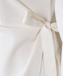 White Wrap Long Sleeve Maxi Dress