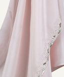 Pastel Pink Satin Fancy Hijab
