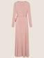 Blush A-Line Long Sleeve Jersey Dress