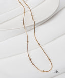 AYA Gold Beaded Snake Chain Necklace