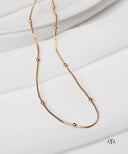 AYA Gold Beaded Snake Chain Necklace