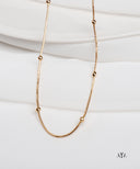 AYA Gold Beaded Snake Chain Necklace