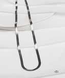 AYA Silver Herringbone Chain Necklace