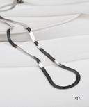AYA Silver Herringbone Chain Necklace