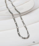 AYA Silver Sculpted Link Chain Necklace