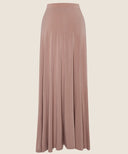 Nude A-Line Jersey Maxi Skirt