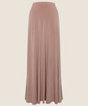 Nude A-Line Jersey Maxi Skirt