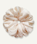 Ivory Cream Satin Scrunchie