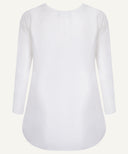White Long Sleeve Basic Blouse