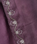 Plum Purple Satin Fancy Hijab