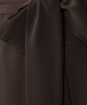 Taupe Chiffon Classic A-Line Long Sleeve Maxi Abaya Dress