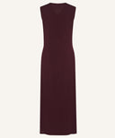 Burgundy Sleeveless Jersey Cardigan