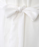 White Bell Sleeve Frill Cardigan Abaya