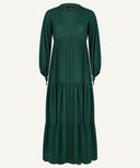 Emerald Green Tiered Cardigan Abaya