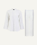 Coconut White Button Down Matching Set