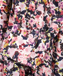 Charcoal Printed Tiered A-Line Maxi Dress