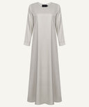 Light Taupe Embellished A-Line Cardigan Set