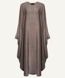 Mocha Brown Cuffed Sleeves Oversized Kaftan