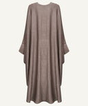 Mocha Brown Cuffed Sleeves Oversized Kaftan