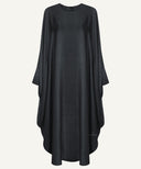Black Cuffed Sleeves Oversized Kaftan