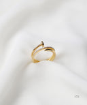 AYA Gold Pave Nail Wrap Ring