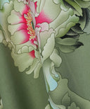 Sage Green Floral Printed Oversized Kaftan