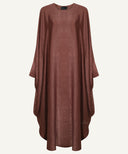 Brandy Brown Cuffed Sleeves Oversized Kaftan