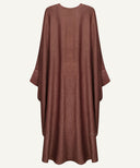 Brandy Brown Cuffed Sleeves Oversized Kaftan