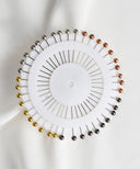 Metallic Multi Colored Small Head Hijab Pins