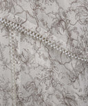 Light Taupe Embellished A-Line Cardigan Set