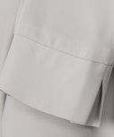 Light Taupe Embroidered A-Line Cardigan Abaya Set