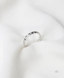 AYA Silver Stone Cut Band Ring