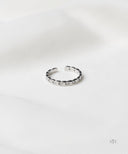 AYA Silver Stone Cut Band Ring