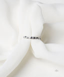 AYA Silver Stone Cut Band Ring