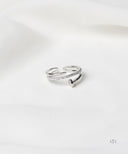 AYA Silver Pave Nail Wrap Ring