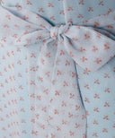 Soft Blue Printed Long Sleeve Tiered Maxi Dress