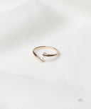 AYA Gold Open Duo Round Stone Ring