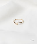 AYA Gold Open Duo Triangle Stone Ring