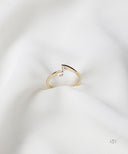 AYA Gold Open Duo Triangle Stone Ring