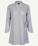 Steel Grey Loop Look Wrap Matching Set