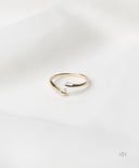 AYA Gold Open Duo Star Stone Ring