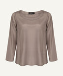 Mocha Brown Lace Tie Front Top with Wrap Skirt Matching Set