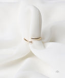 AYA Gold Open Duo Star Stone Ring